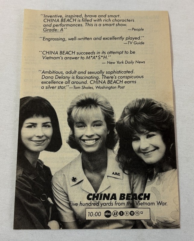 1988 ABC tv ad~ CHINA BEACH inventive, inspired, brave and smart