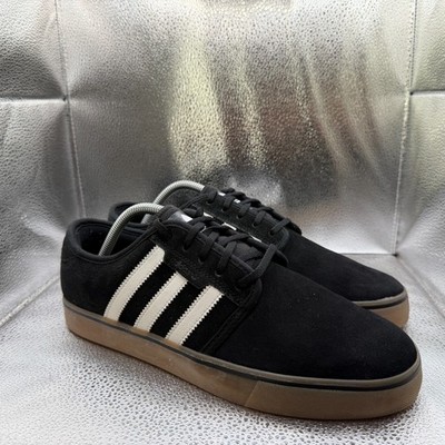 Size 9 Adidas Seeley Black Gum White Mens Lace-Up Athletic Sneakers G65525