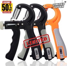 Hand Grip Strength Power Trainer Gripper Strengthener Adjustable Gym Exerciser