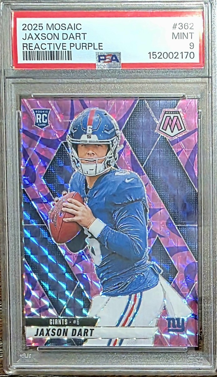 2025 Panini Mosaic - Rookies Jaxson Dart #362 Reactive Purple