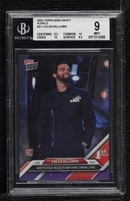 2024 Topps Now Purple 9/25 Caleb Williams #D-1 Rookie RC 0y8e