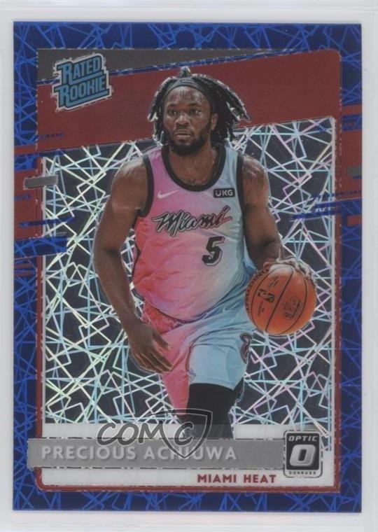 2020 Panini Donruss Optic Rated Rookie Blue Velocity Prizm Precious Achiuwa #170