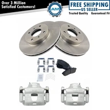 Front Brake Calipers Ceramic Pads & Rotors Fits 93-01 Nissan Altima 02-06 Sentra