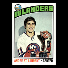 Andre St. Laurent #29 1976 Topps New York Islanders Hockey Card NHL EX