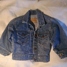 Orange Tab. Little Levis Toddler Denim Trucker Jacket Size 3 Vintage Cute