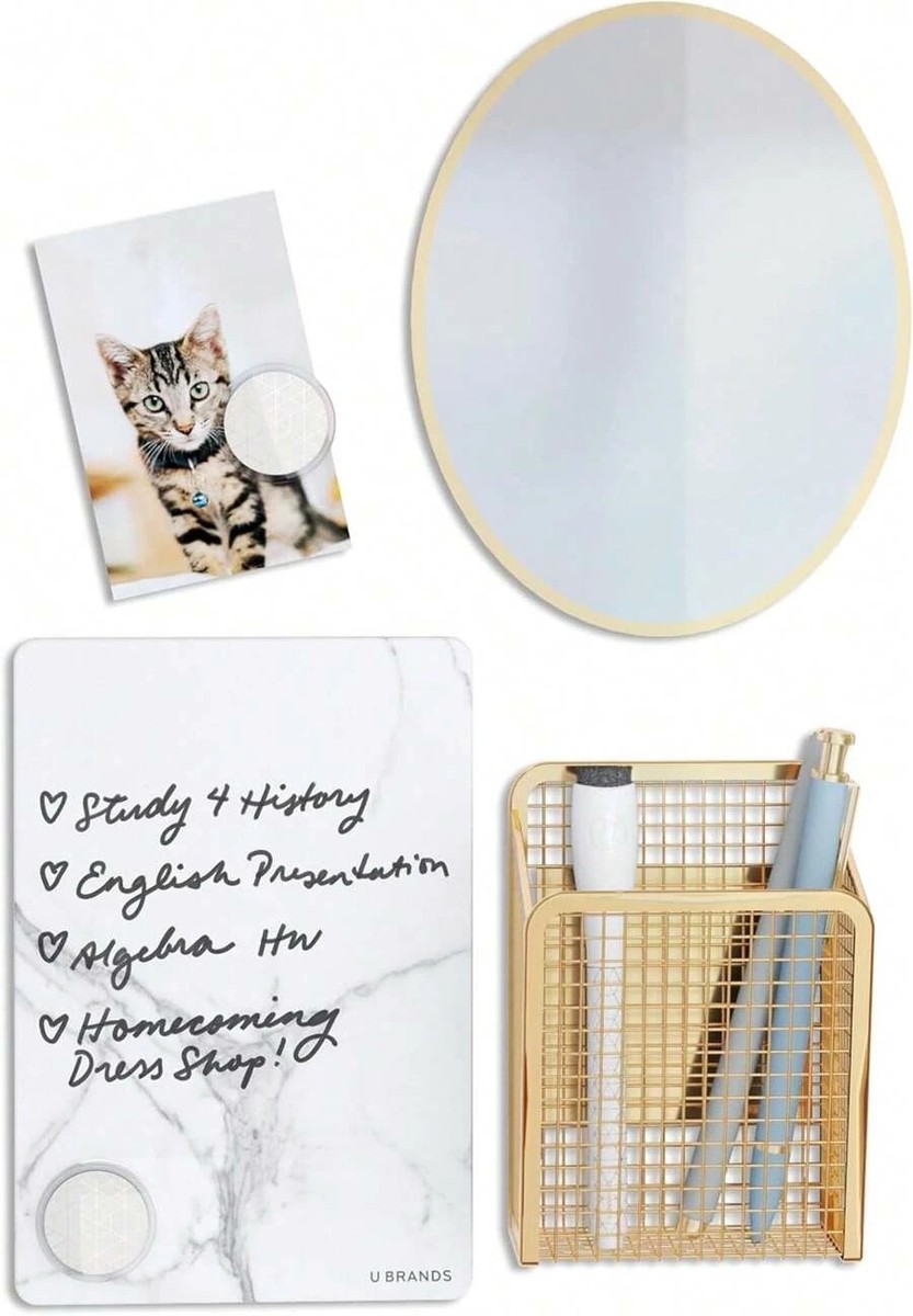 NEW U Brands Magnetic Locker Accessories And Decorating Kit, 6 Piece Set