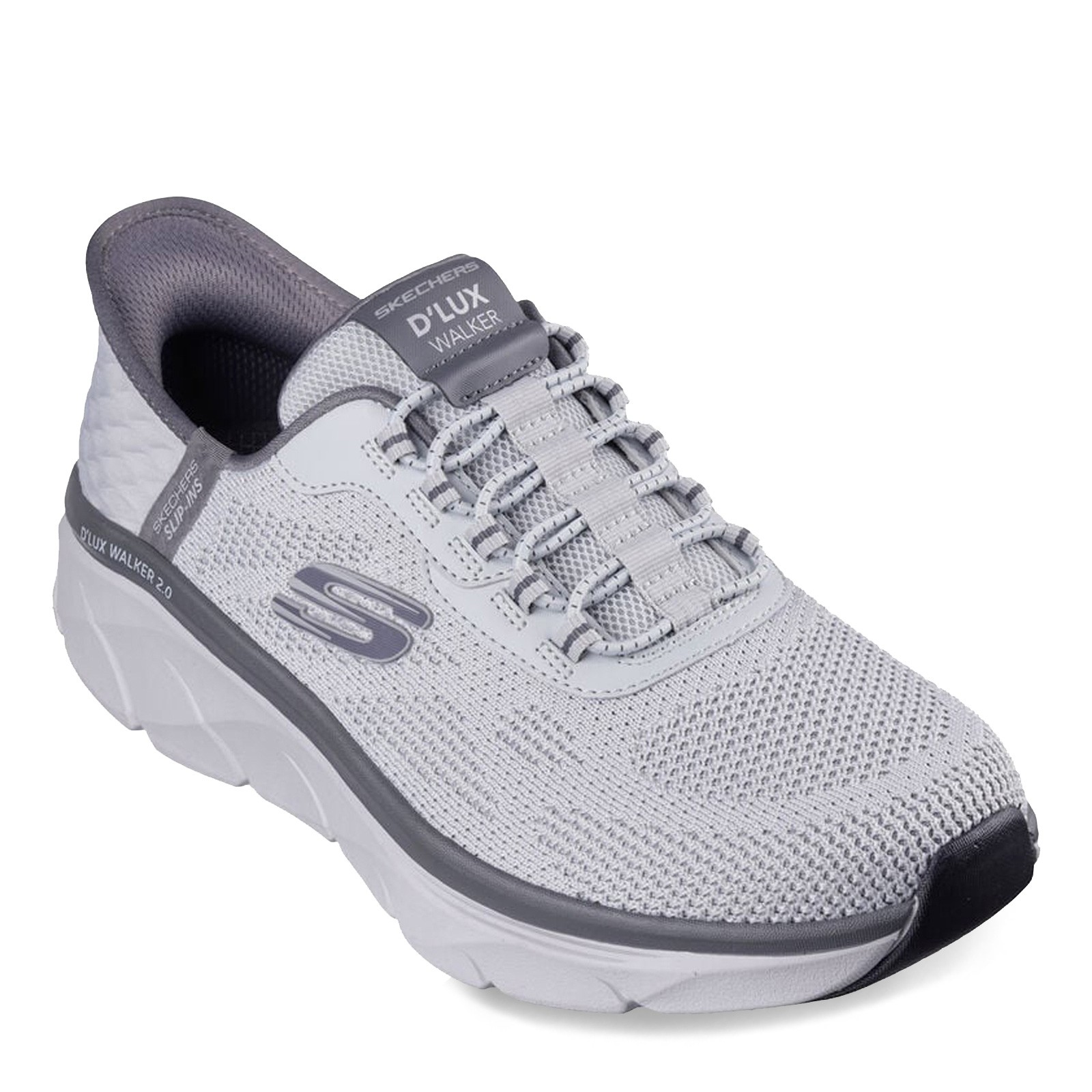 Мужские кроссовки Skechers, слипоны свободного кроя: DLux Walker 2.0 - Широкие кроссовки из резины