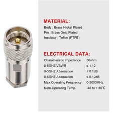 Reliable UHF PL-259 Male Connector Set for RG8 Cable