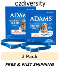 Flea  Tick Control Collar Dogs 7 Mo.Protection Water Resistant Adjustable- 2 PK