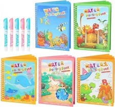 5 Pack Reusable Water Coloring Book for Toddlers, Doodle New 5