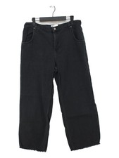 Hush Women's Jeans UK 14 Black 100% Cotton Wide-Leg