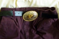 Western Belt Buckle and Bolo Tie, electroplate