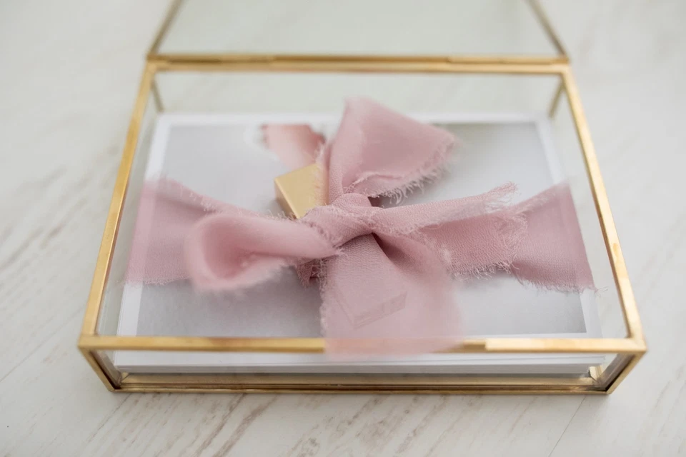 4x6 Hinged Glass Photo Display Box Jewelry Box Keepsake Box Picture Box Gift  - Image 4 of 4