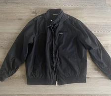 Members Only Men’s Classic Iconic Racer Jacket XXL Black 2X Grandpa Bomber Coat