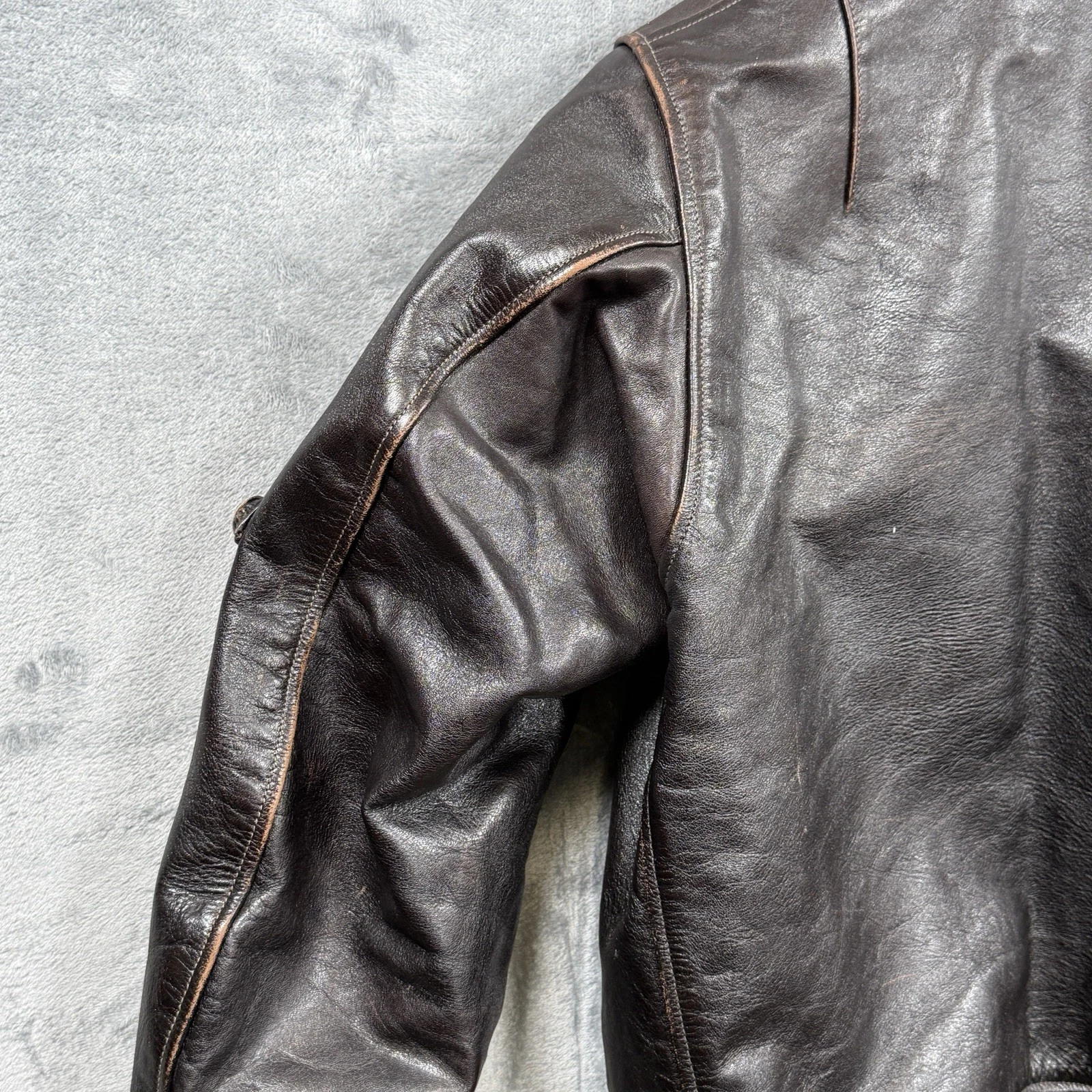 Buzz Rickson's William Gibson MA-1 Leather Flight Jacket Size 40 - product detail image 9