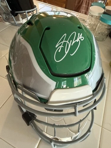 Saquon Barkley Philadelphia Eagles Speedflex Helmet Signed Beckett COA