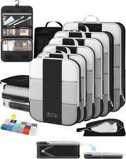10 Set Compression Packing Cubes for Travel Essentials,Compressible Expandable P
