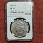 1899 Morgan Dollar Silver Coin NGC AU53 Nice Coin