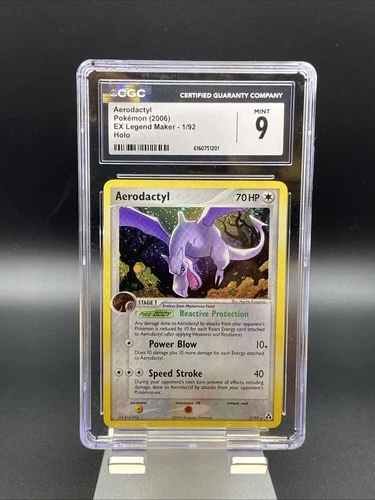 (CGC 9) AERODACTYL (EX-LEGEND MAKER) HOLO 1/92