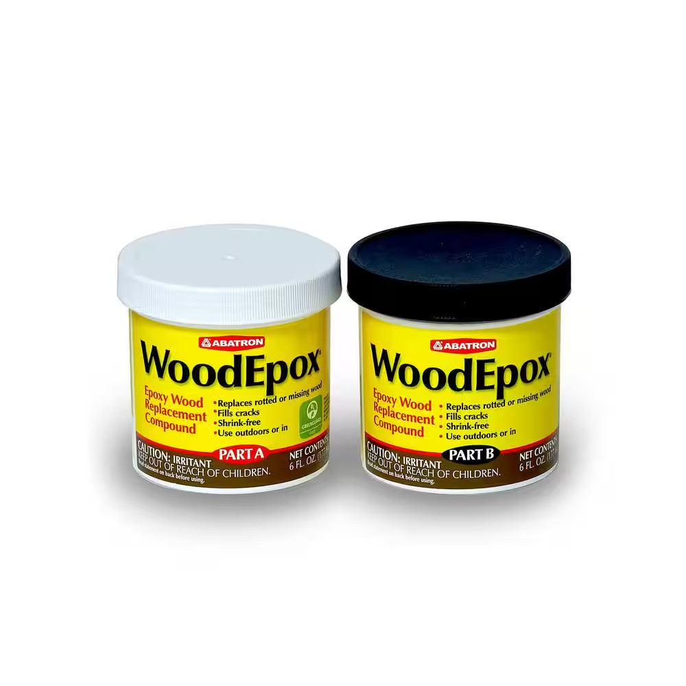 Abatron WEAB6OR Woodepox Beige Indoor & Outdoor Epoxy Wood Filler Kit 12 oz.
