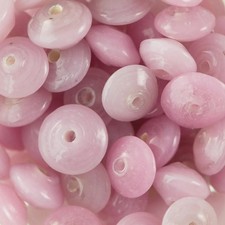 Vintage Opaque Pink Japanese Glass Spacer Beads jpn013B
