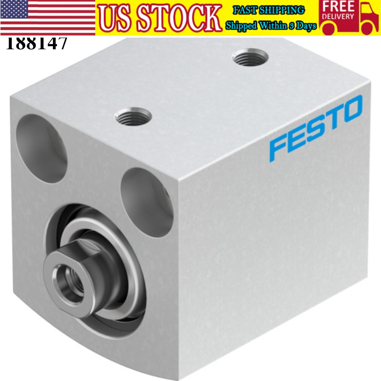 US FREE TAX New FESTO ADVC-20-15-I-P 188147 short stroke cylinder