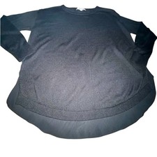 UEC LOFT THIN BLACK SWEATER FRONT WITH SHEER BACK SZ S