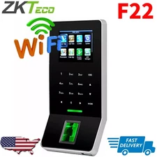 ZKTeco F22 TCP/IP ID Biometric Fingerprint Access Touch Screen Time Attendance