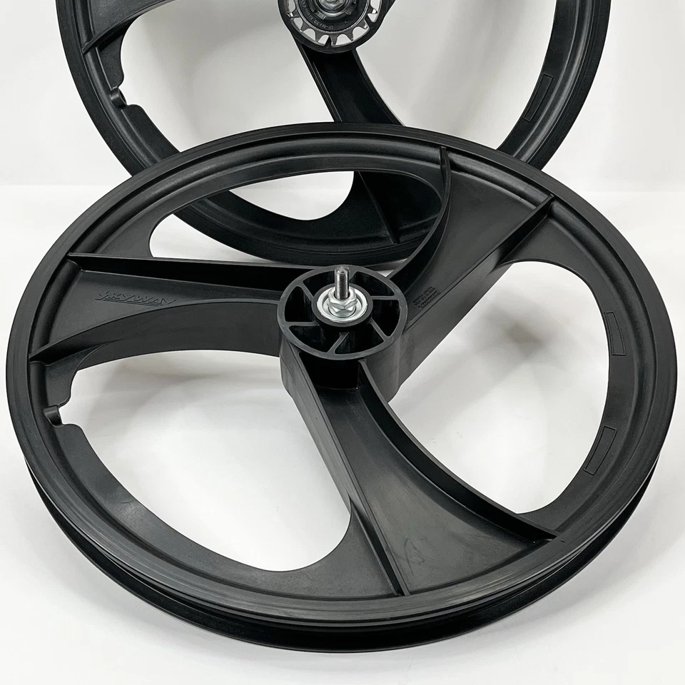 Ruedas Skyway Mag de 3 radios negras 1ª generación 20" BMX Old School con SF-MX30 DE COLECCIÓN Foto 2 de 4