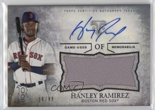 2015 Topps Triple Threads Unity Jumbo Relics 36/99 Hanley Ramirez Auto e6p