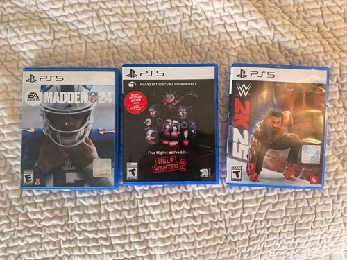 Sony Playstation 5 PS5 Lot of 3 Games FREDDYS W2k25 and Madden24