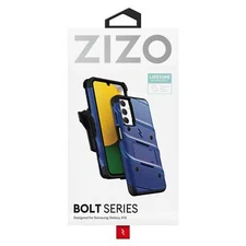 ZIZO BOLT Galaxy A15 5G Holster Case with Kickstand & Glass Protector - Blue