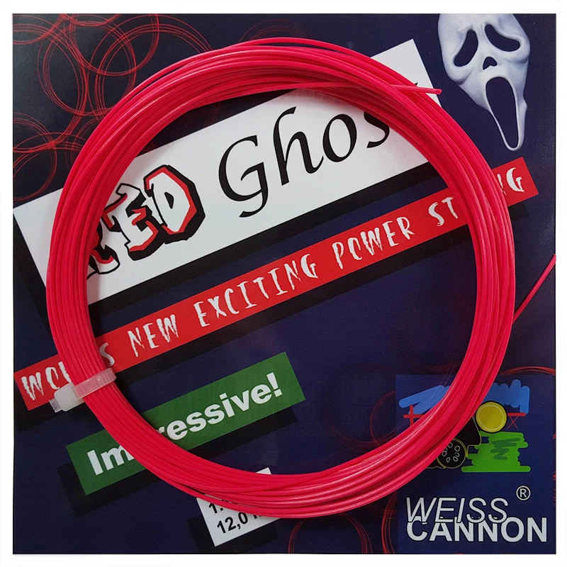 Weiss Cannon Red Ghost Tennis Schnur - 1,18 mm/17L - neonrot - 12 m Set
