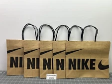 Small Nike Bags NIKE Brown Paper Handle Shopping Bag New Retail 12X10X5 5PC