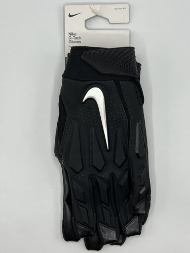Nike D-Tack 6.0 Lineman Mens 3XL Football Padded Gloves Black White GF0655-937 - Picture 1 of 11