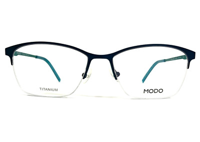 MODO Eyeglasses Frames 4239 PTRLM Blue Cat Eye Half Rim 54-16-140