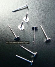 8 Sterling silver post earring pad post findings 4mm pad solder on studs SSE001