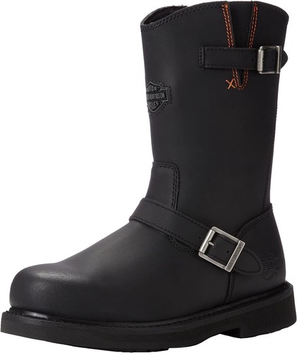 Harley Davidson Black Leather steel toe Boots Shoes Men display picture 2
