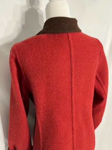 NWT! Beyond Threads Alpaca Reversible Blazer Wool Jacket $298 Pockets Red Brown - Picture 10 of 20