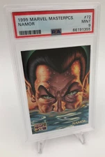 1995 MARVEL MASTERPIECES Trading Card NAMOR #72  Sub-Mariner  graded PSA 9 MINT