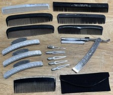 Vintage 17 PC  Metal Hair Clips Combs Major Shaper Tip Top Products Rhinestones
