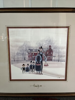 P Buckley Moss “Fruit Of The Valley” Framed Ltd. Edition Signed 26
