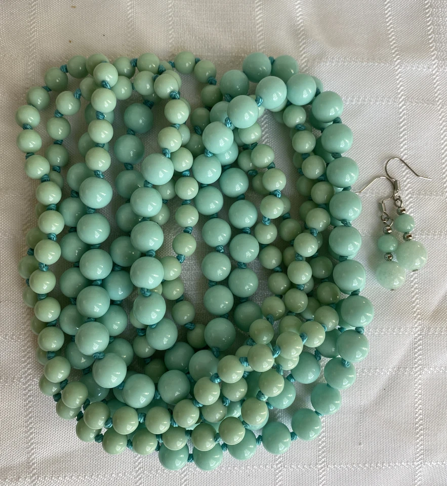 Premier Designs Sea Breeze colar de contas de acrílico 90” versátil longo e bônus - Imagem 2 de 4