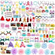LPS Accessories Random 35pcs for Littlest Pet Shop Collar Bow Clothes Suit Lot