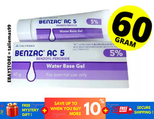  New BENZAC AC 5 Gel 60g Benzoyl Peroxide Galderma Kill Acne Bacteria Pimple