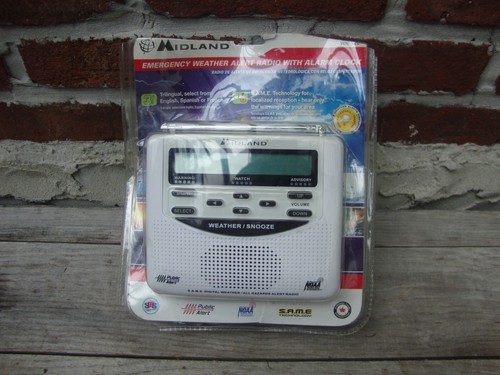 NEU Midland WR-120 Notfall Wetterwarnung NOAA Radiowecker dreisprachig HG4