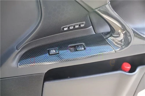 Carbon Fiber Look Window Lift Lock Switch Panel Trim For 2006-2010 LEXUS IS250 - Picture 5 of 14