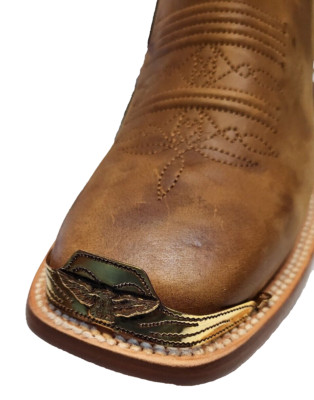 NEW Gold Tone Eagle Cowboy  Biker Boot Tips Toe Plates Guards Square Toed Boots