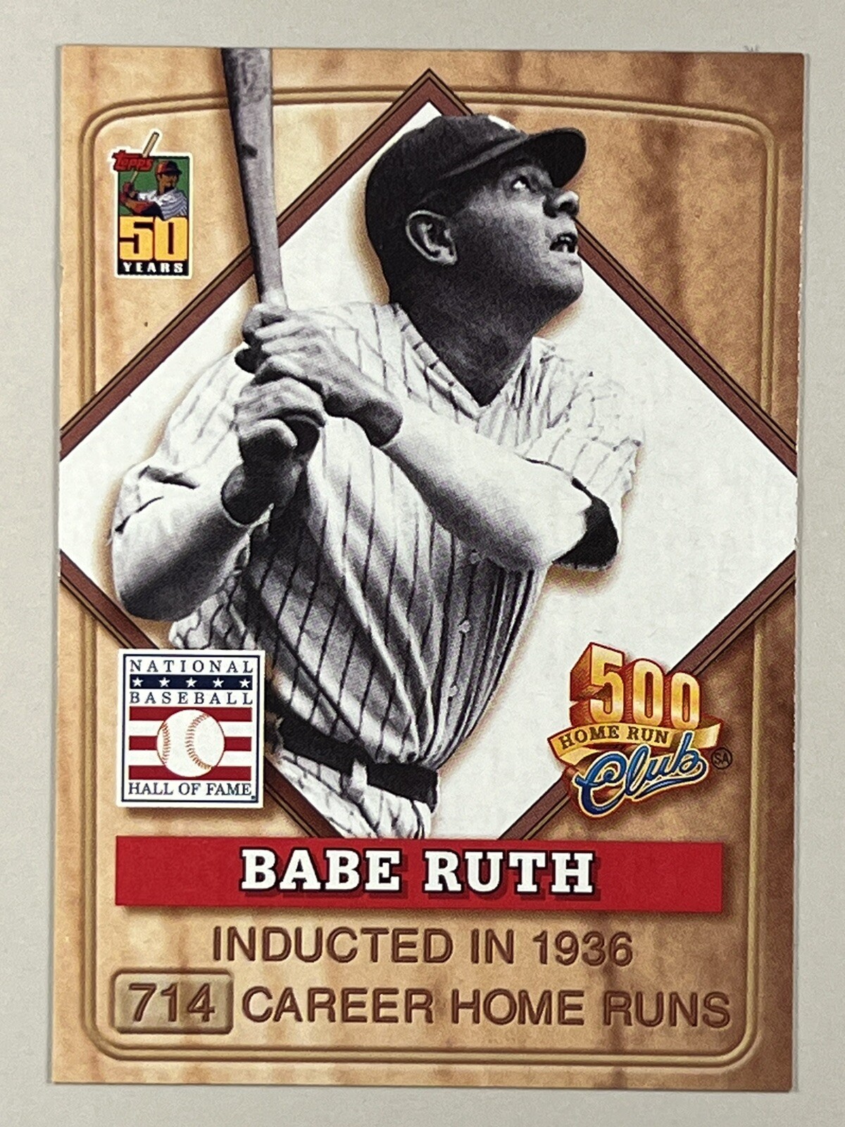 Babe Ruth #1 of 6 2001 Topps Post 500HR Club New York Yankees
