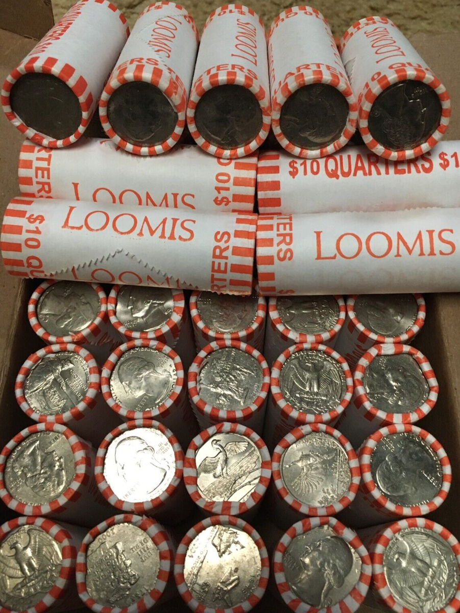 1 ROLL OF UNSEARCHED BANK SEALED QUARTERS 40 COINS ($10 FV